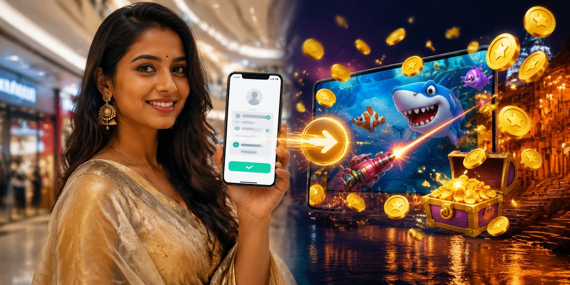 Mobile rummy player using f27 app by Varanasi river ghats